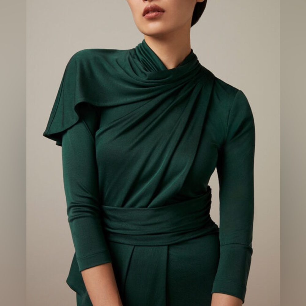 The Fold London Elegant Green Women's Dress US size 4